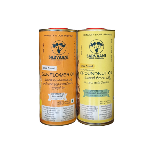 SARVAANI Wood Pressed Oils - COMBO - 3L, 2L