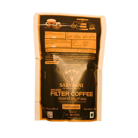 South Indian Filter Coffee Powder (83:17 Chicory Blend) | Traditionalist by SARVAANI