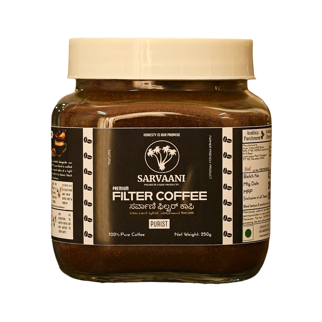 SARVAANI Premium Filter Coffee - 100% Pure Coffee - Purist