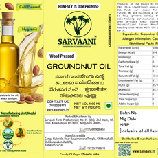 Wood Pressed Groundnut Oil- 1L Tin