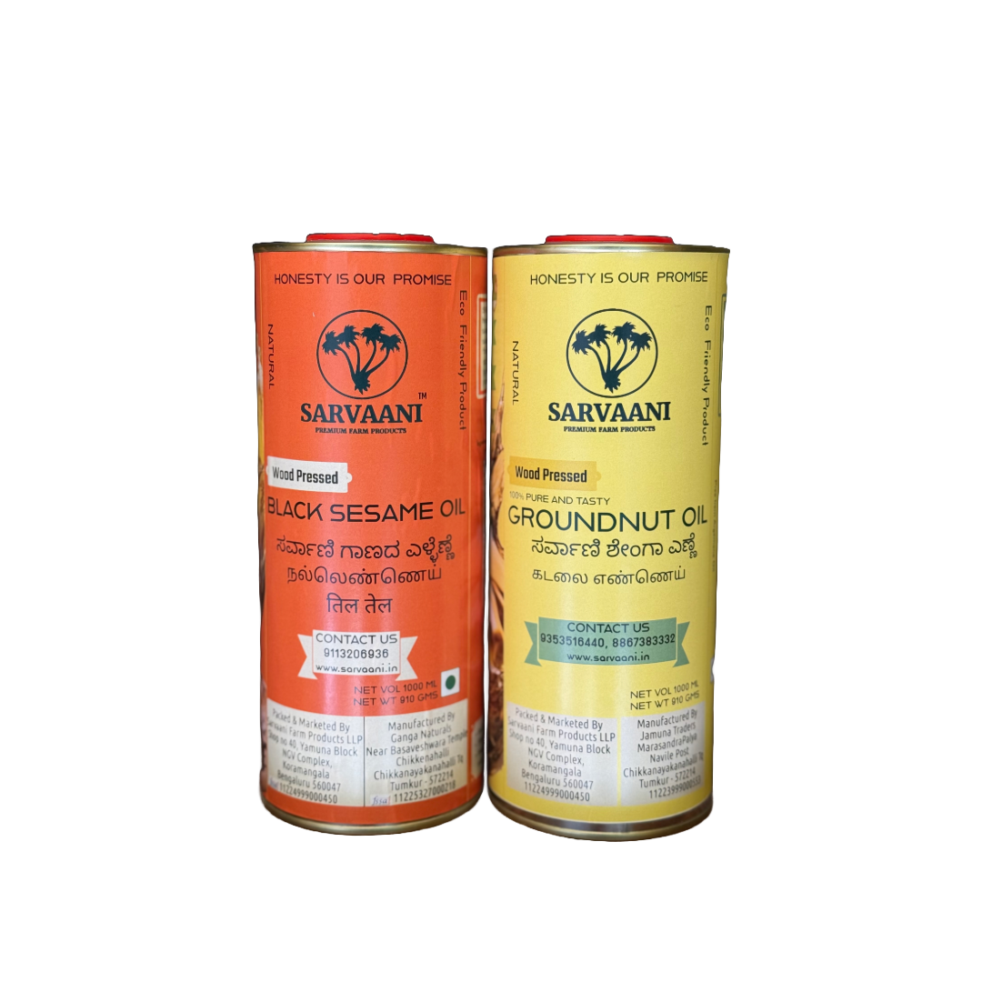 SARVAANI Wood Pressed Oils - COMBO - 3L, 2L