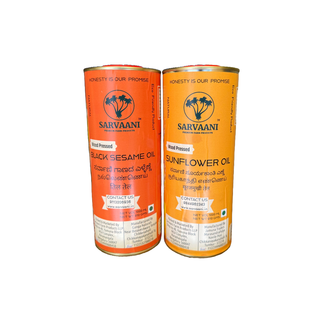SARVAANI Wood Pressed Oils - COMBO - 3L, 2L