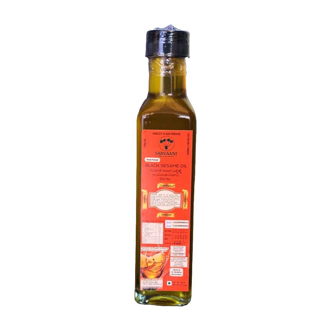 SARVAANI Wood Pressed Black Sesame Oil - Purest form