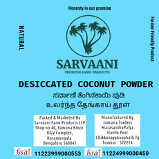 SARVAANI Desiccated Coconut Powder - 400 gm - Glass Bottle