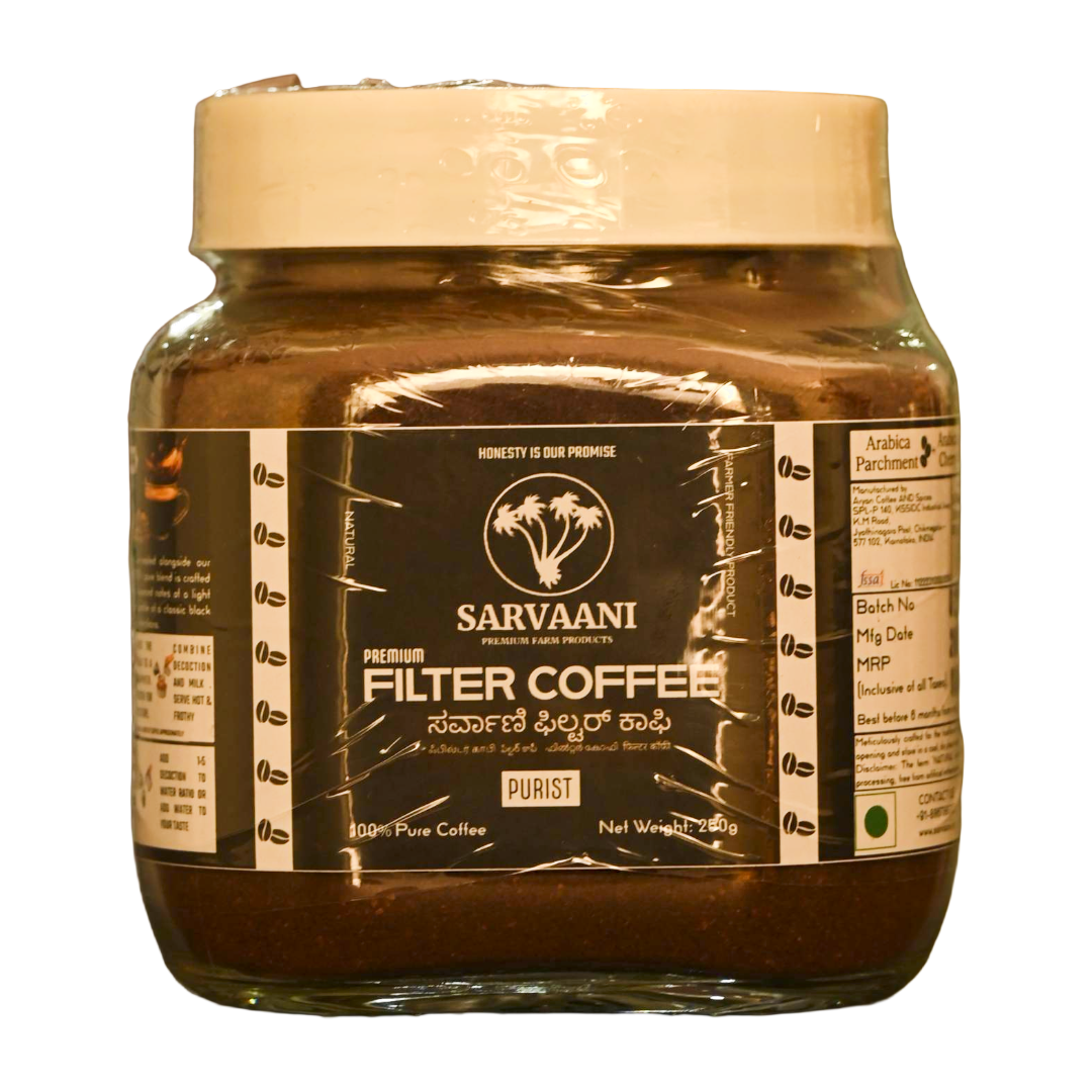 SARVAANI Premium Filter Coffee - 100% Pure Coffee - Purist