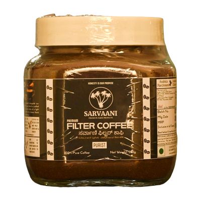 SARVAANI Premium Filter Coffee - 100% Pure Coffee - Purist