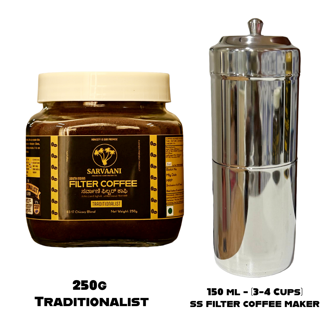 SARVAANI Premium Filter Coffee - 100% Pure Coffee - Purist