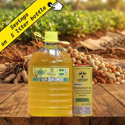 SARVAANI Wood Pressed Groundnut Oil - A grade premium quality only