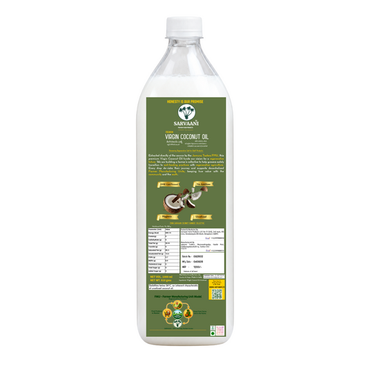 Premium Virgin Coconut Oil - Plastic - 1L