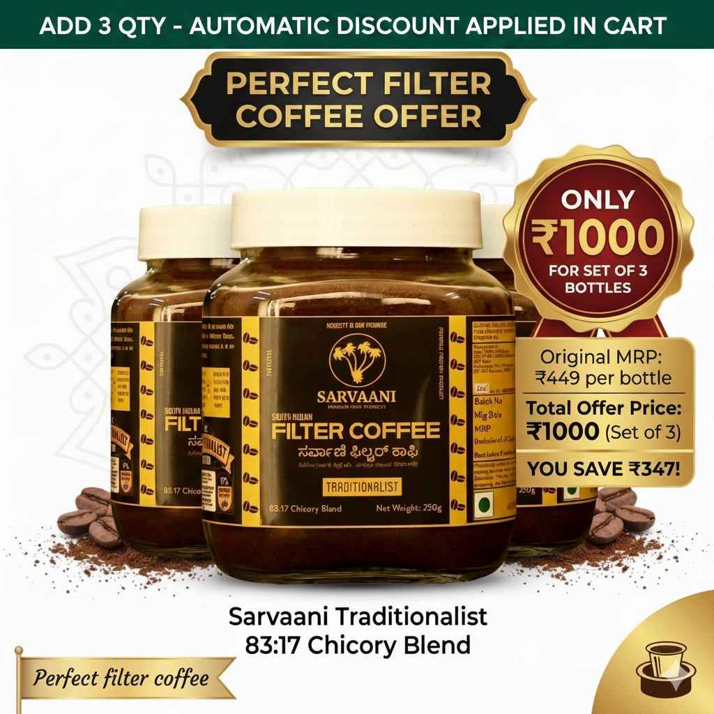 OFFER - Traditionalist by SARVAANI (83:17)- 250g | Authentic Filter Coffee (Best with Milk)