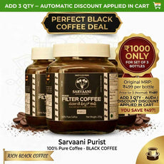 OFFER - Purist by SARVAANI - 250g | 100% Pure Coffee (Best for BLACK COFFEE)