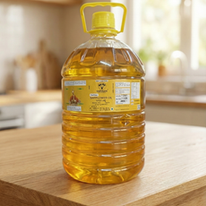 5000 ML food-grade plastic bottle of SARVAANI pure wood pressed safflower oil