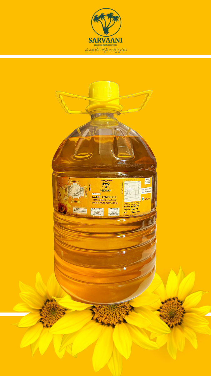 Wood Pressed Sunflower Oil, Cold Pressed