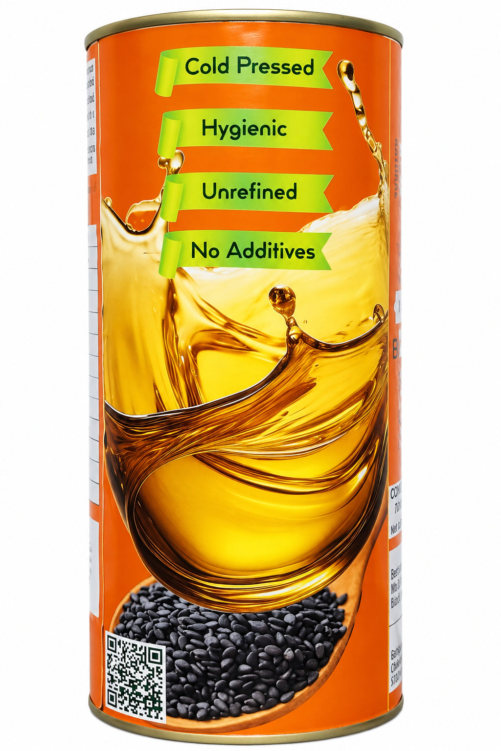 Wood Pressed Black Sesame Oil (Gingelly Oil )- 1L Tin