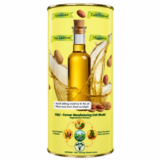 Wood Pressed Groundnut Oil- 1L Tin