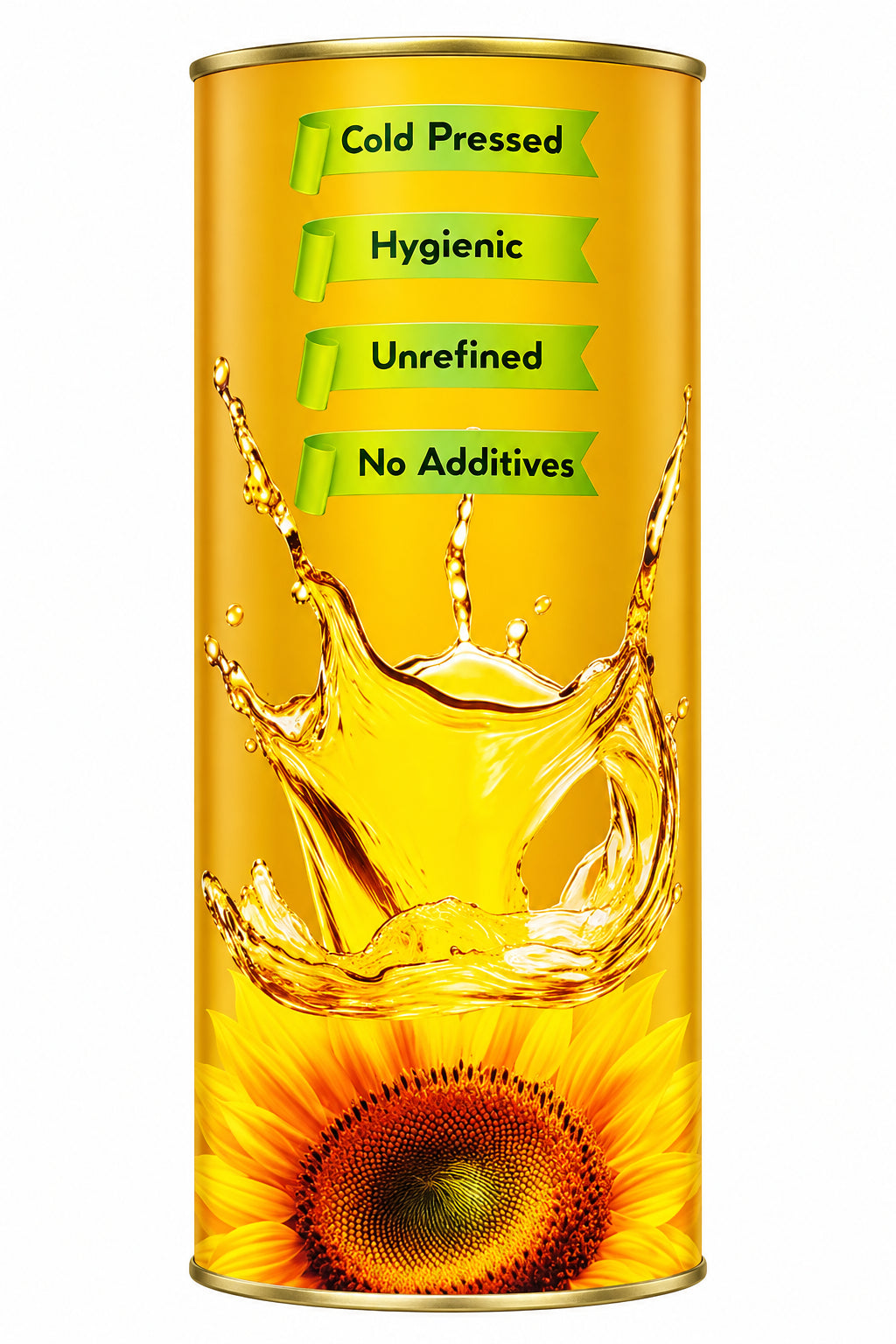 Wood Pressed Sunflower Oil (Mara Chekku - 1L Tin) | Cold Pressed | SARVAANI